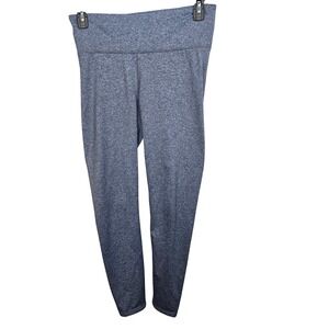 LOFT Outlet Lounge Leggings Womens Medium Blue Heathered High Waist Activewear